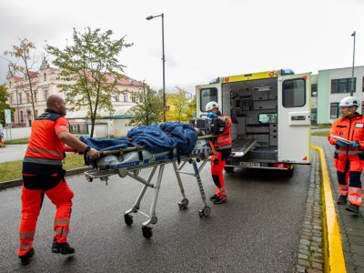 Taktické cvičení složek IZS v Jindřichově Hradci
